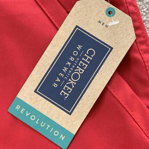 Cherokee Workwear Revolution Men's Fly Front Sz S Scrub Pants - WW140 Modern Red - Picture 4 of 12